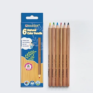 7" 6pcs cedar wood  jumbo color pencil